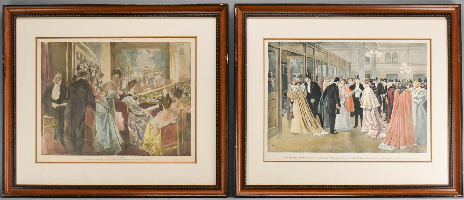 Two Harper's Weekly Engraving Pages, Metropolitan Opera (1 of 13)