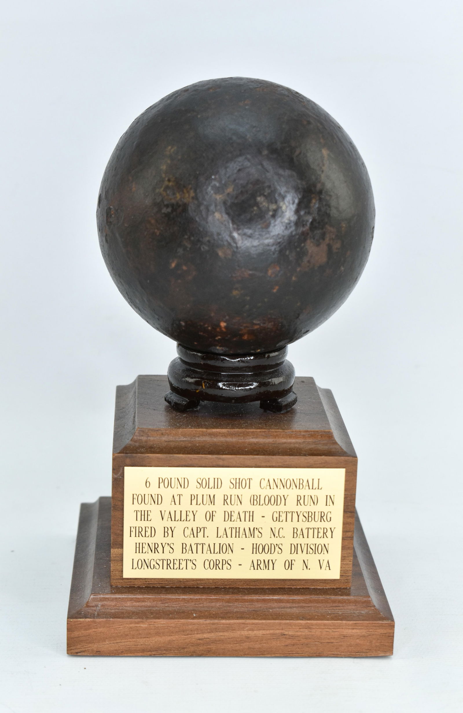 Very Rare Gettysburg Confederate 6 Lb. Cannonball, George Olinger Collection (1 of 14)