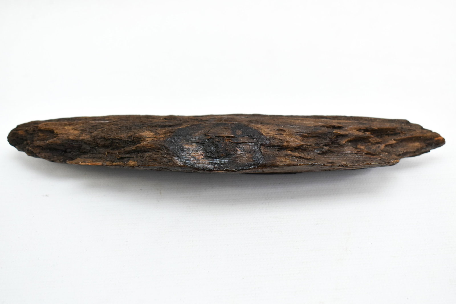Civil War Bullet in Wood, Vicksburg, Mississippi: Civil War dug relic found in Vicksburg, Mississippi by Robert Schaffer in the 1990's. Appears to be a rifle bullet embedded in wood. Item appears to be treated to discourage deterioration. 1,5"H 