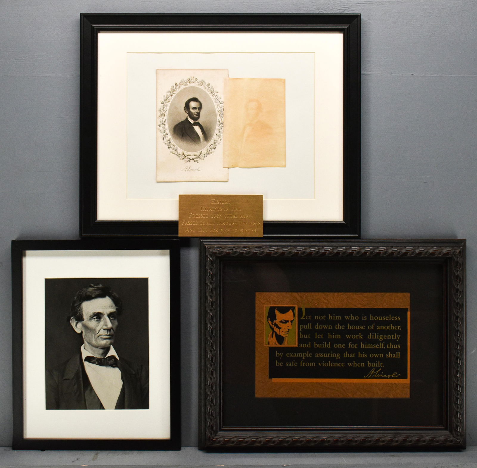 3 Framed Abraham Lincoln Artworks (1 of 15)