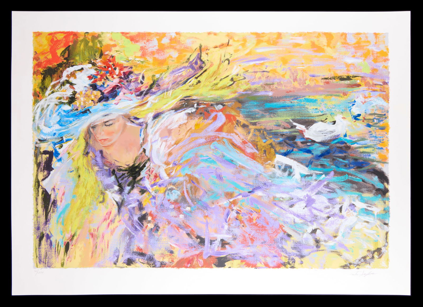 Rita Asfour "Purple Strokes" S/N Print (1 of 5)