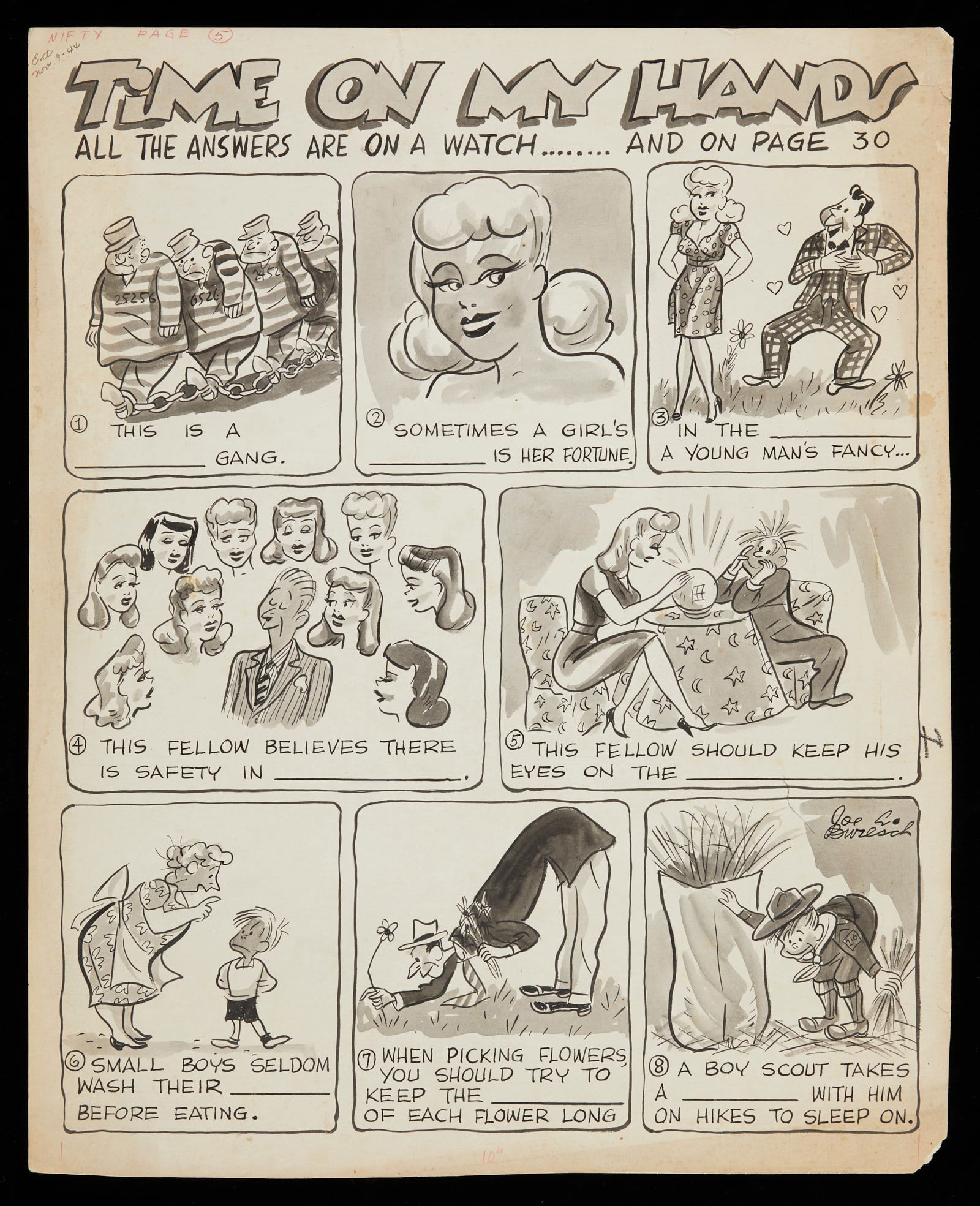 Joe Buresch "Time on my Hands" Quiz Comic (1 of 7)