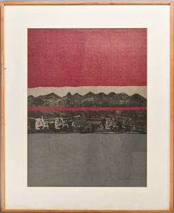 Print Numered and Signed Nissan Engel (Israeli, 1931-2016): Framed print, possibly woodblock, pencil signed and number Nissan Engel 97/15032 3/4"H x 26 3/4"W