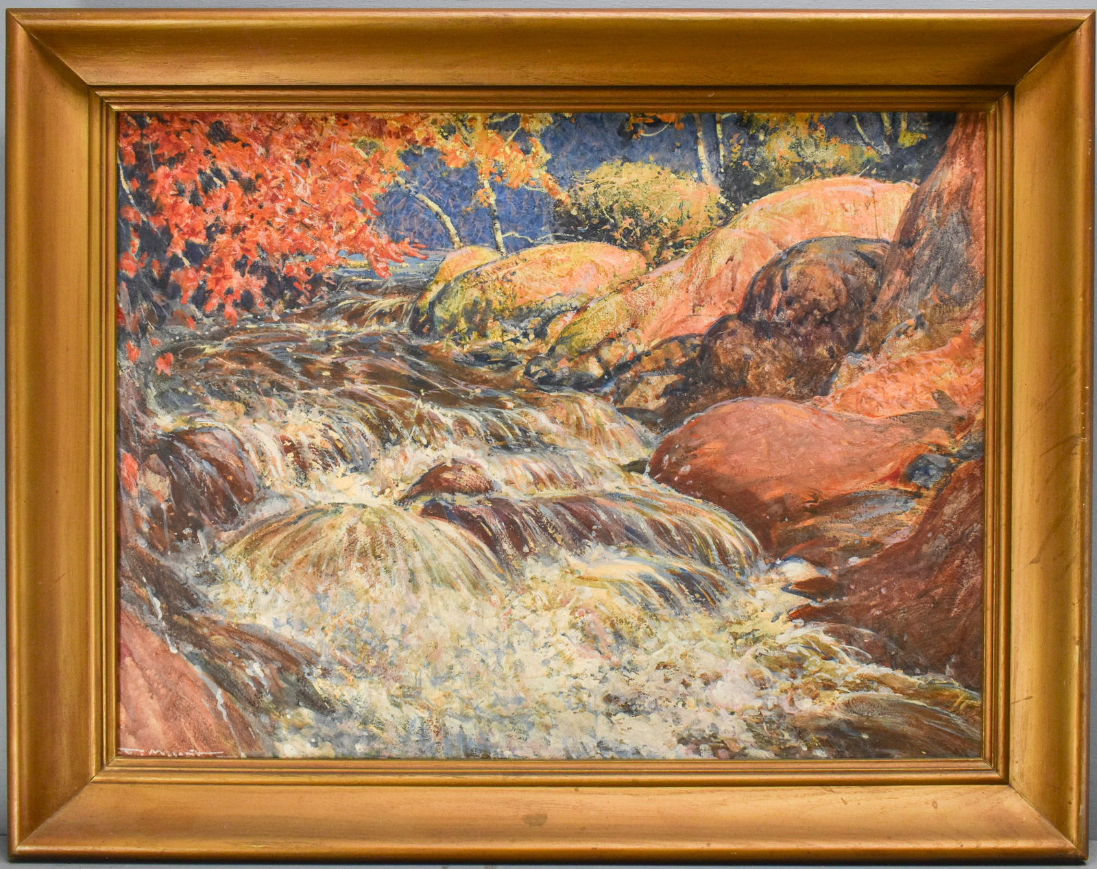 Framed Landscape Painting Signed Frederick Mortimer Lamb (1861-1936) (1 of 5)