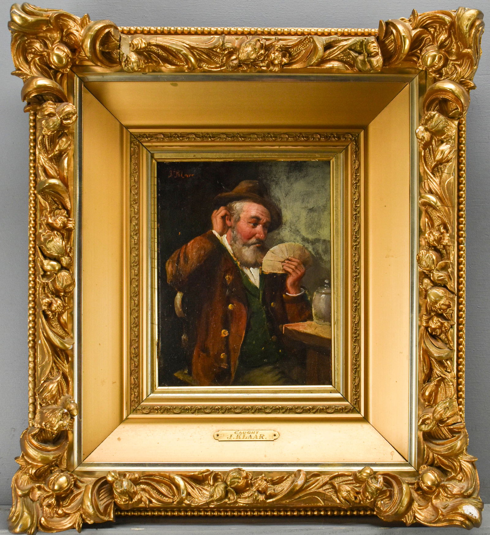 Oil Painting Portrait by J. Klaar, or Klarr (1 of 7)