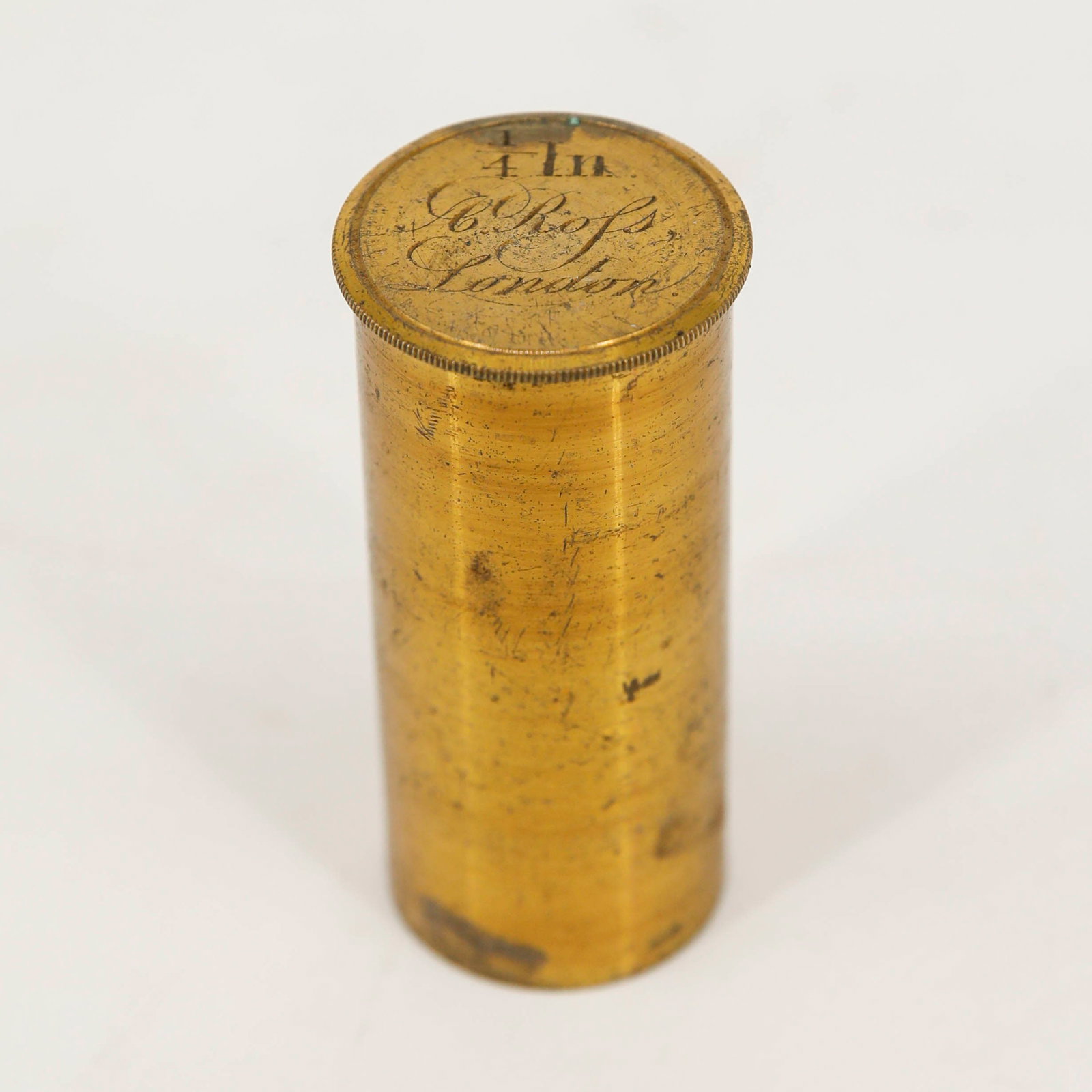 Early Brass 1/4 in. Microscope Objective by A. Rofs London (1 of 6)