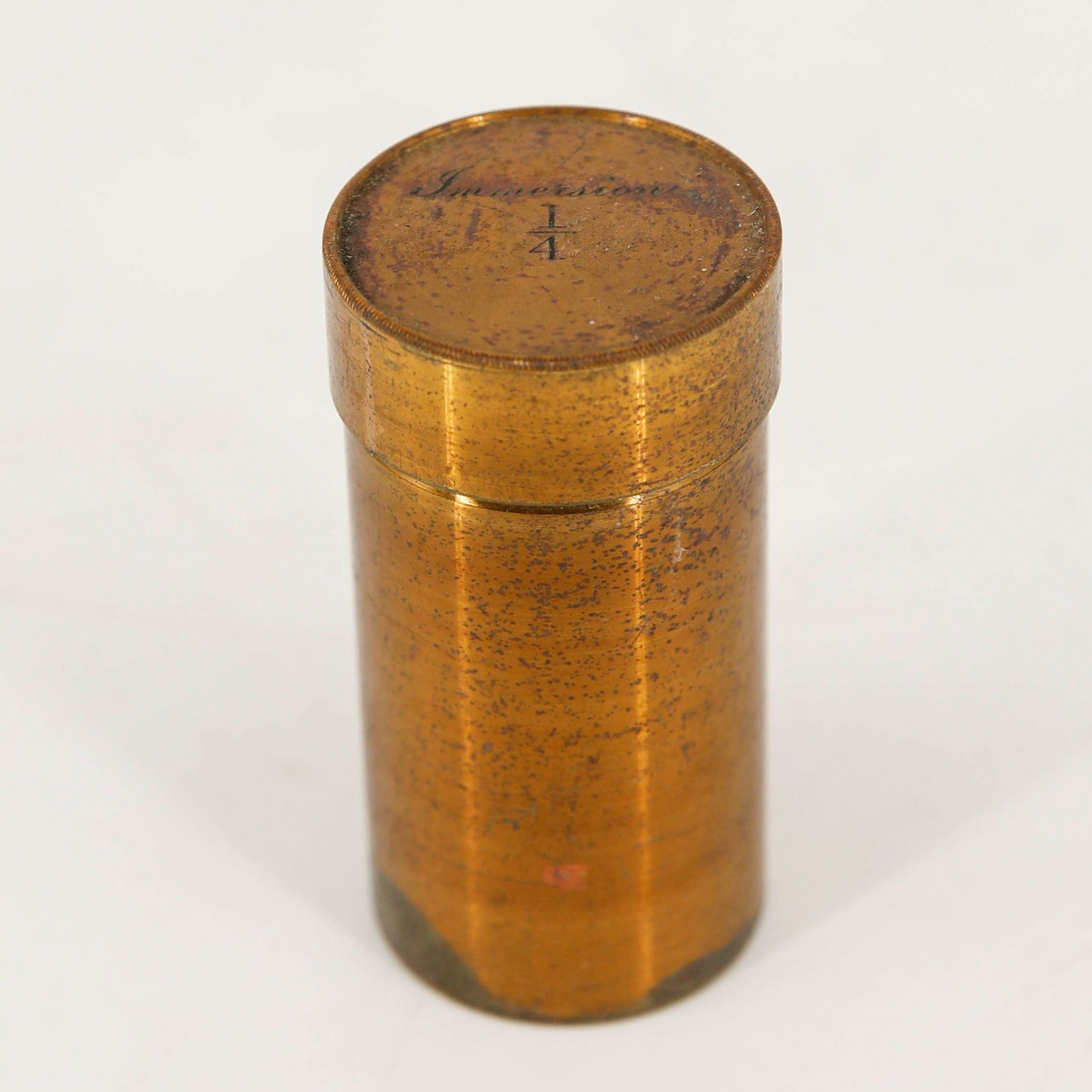 Early Brass 1/4 in. Microscope Objective by Tolles (1 of 6)