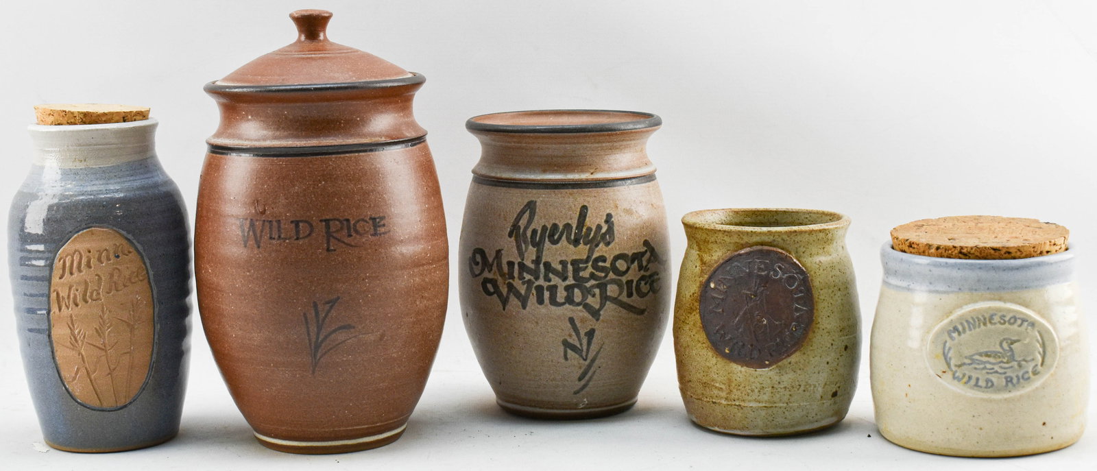 5 Minnesota Wild Rice Stoneware Jars (1 of 10)