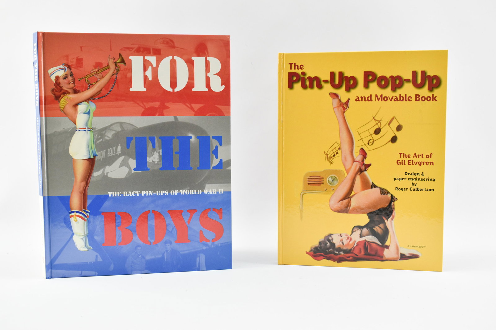 2 Pin-Up Books - For the Boys, Pin-Up Pop-Up Book: Includes "For the Boys: The Racy Pin-Ups of World War II" published by the Collector's Press and "The Pin-Up Pop-Up and Movable Book: The Art of Gil Elvgren" by Roger Culbertson.Fo