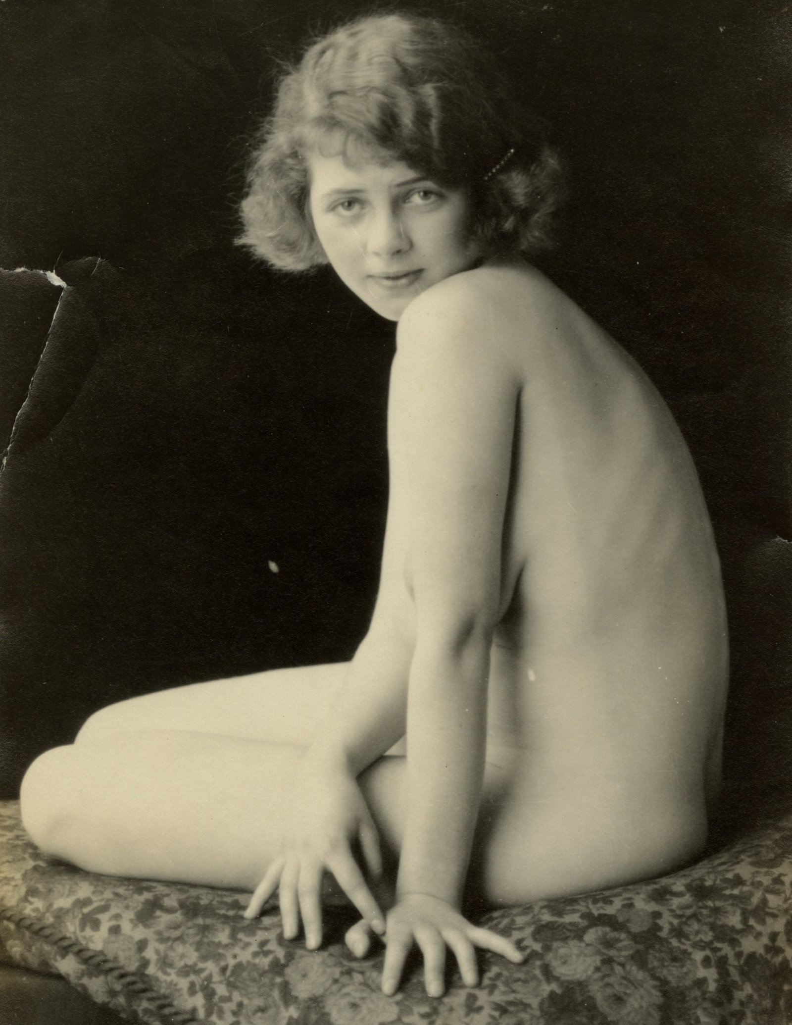 Lot of 4 50s-60s Vintage Erotic Pin Up Photographs Nude Models: This is a lot of four (4) 1950s-60s erotic photographs of four different pretty models posing in various states of undress. Several appear to be camera club amateur photos. 4 3/4"W x 7 3/4"H