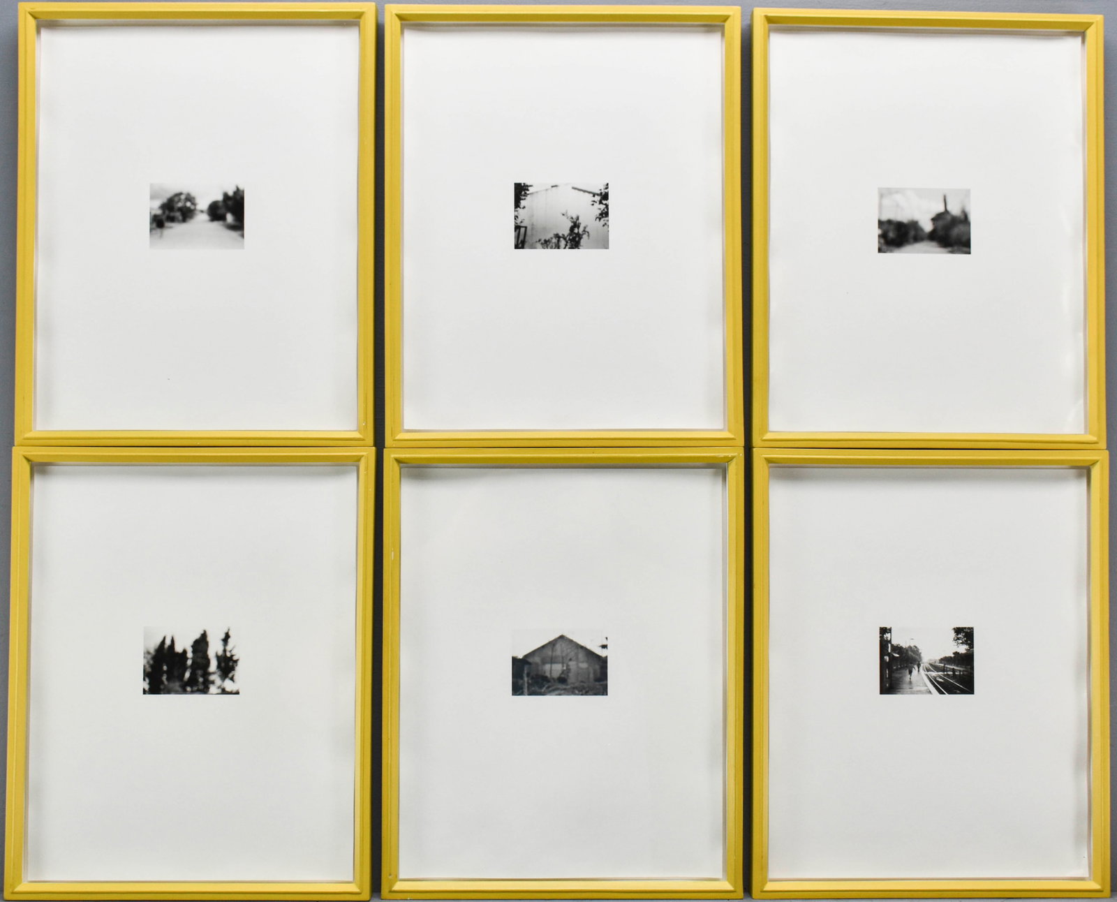 Daniel Martinez Suite of Six Photo Prints: Grp of 6 framed photo prints depicting a variety of outdoor scenes by artist Daniel Martinez. Framed: 13"H x 10.5"W, each. Image size: 2"H x 2.75"W.