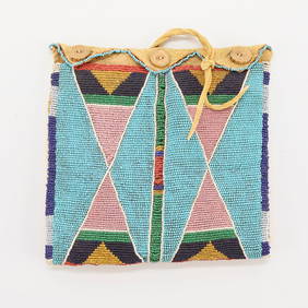 Northern Plains Native American Beaded Plateau Mirror Case (1 of 3)