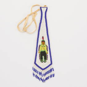 Vintage Plains Native American Beadwork Tie (1 of 3)