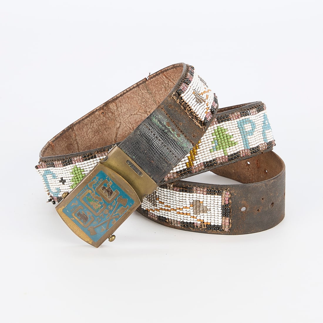 Vtg Native American Beadwork Paul Bunyan Belt (1 of 5)