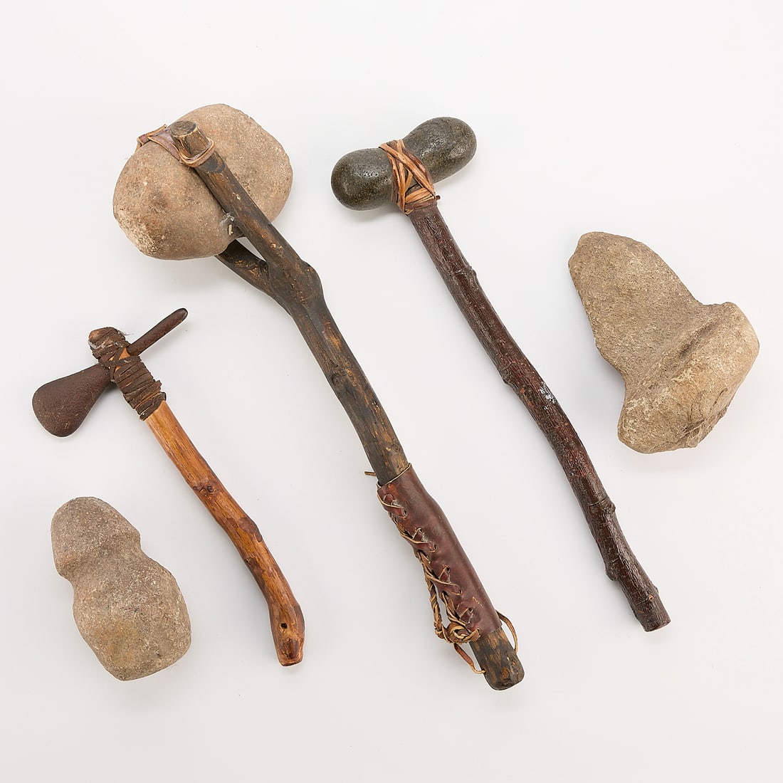 5 Native American Stone Axes & War Clubs (1 of 8)
