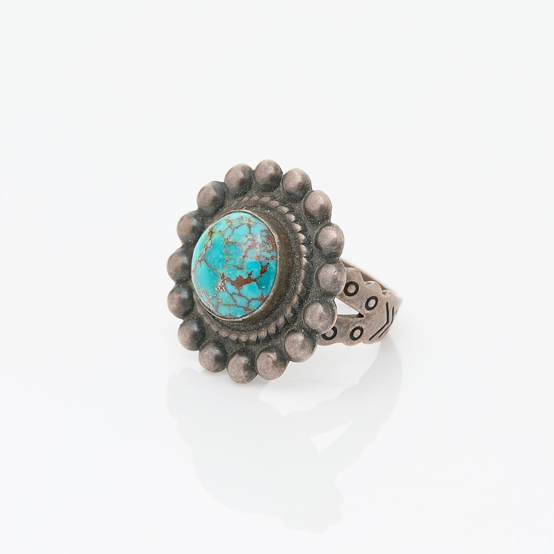 Turquoise & Silver Southwest Ring, Sz 5 (1 of 3)