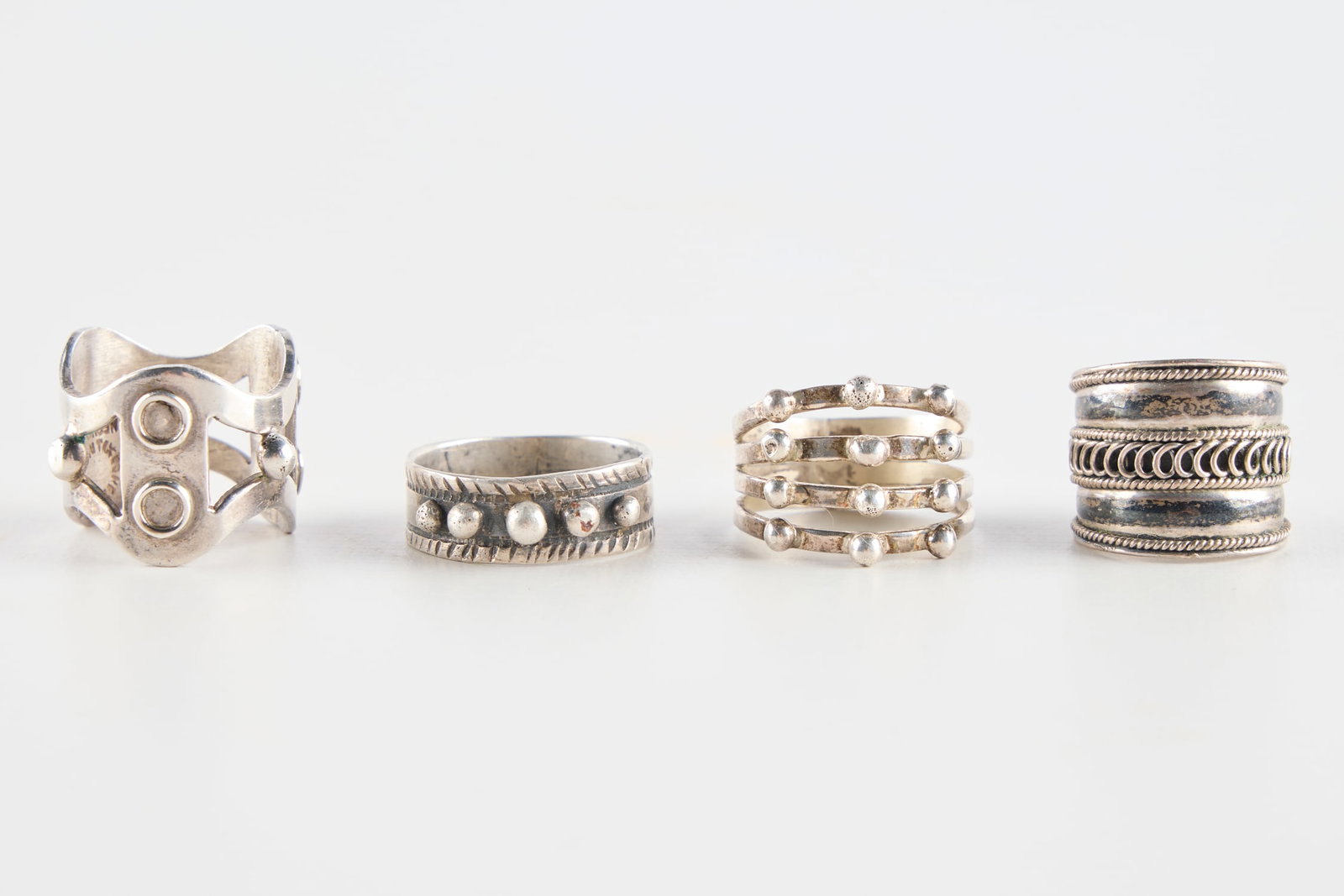 4 Assorted Southwest Silver Rings (1 of 3)