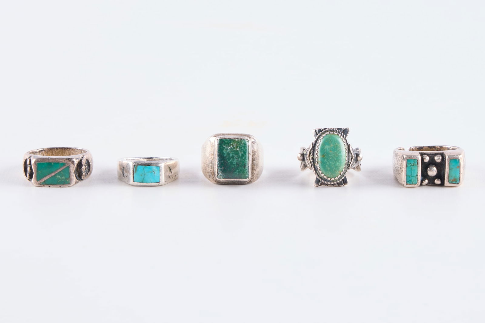 5 Assorted Southwest Silver Rings (1 of 3)