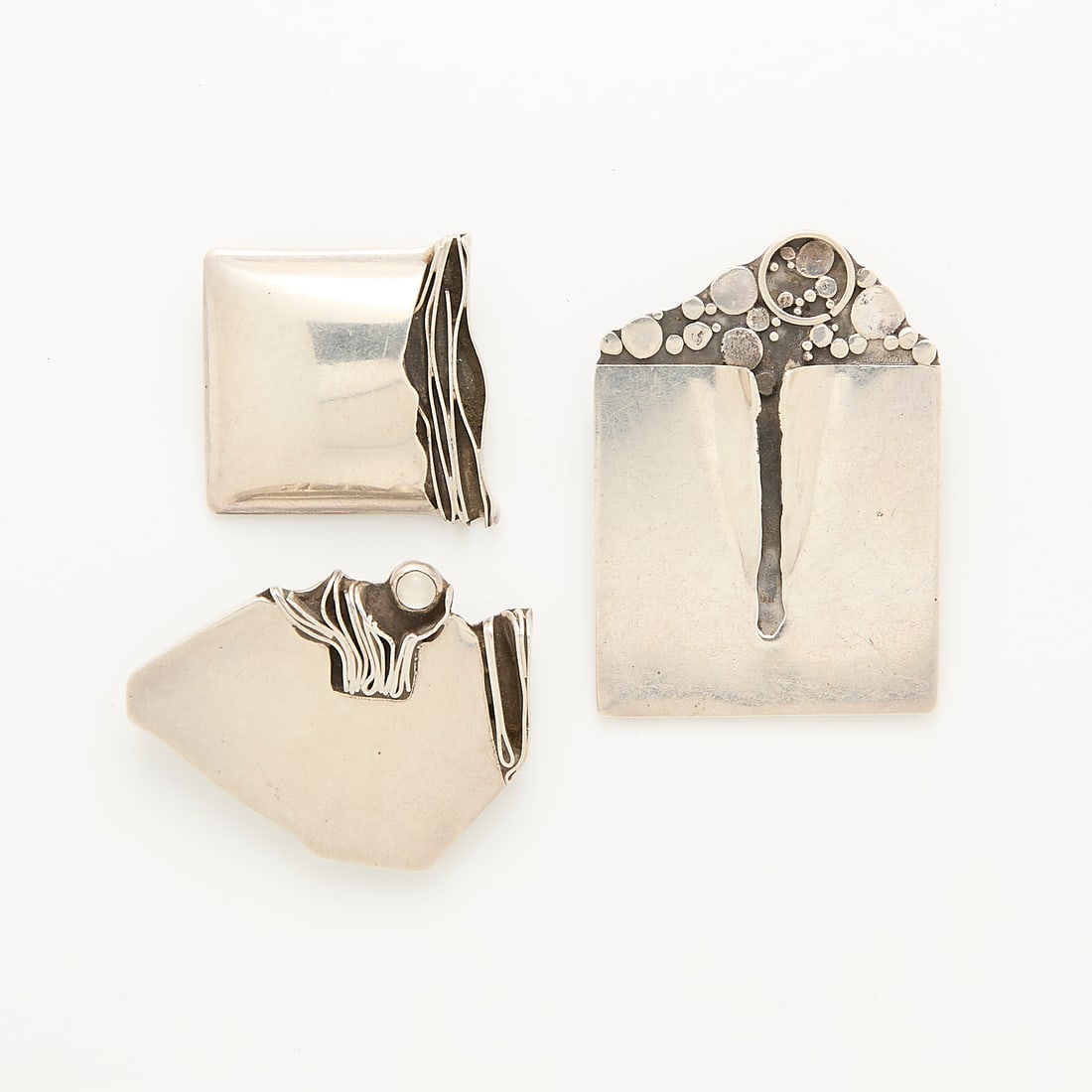 3 Brenna Klassen-Glanzer Modernist Sterling Brooches (1 of 2)