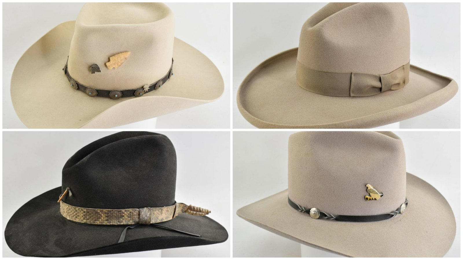 4 Bailey Cowboy Hats, Beaver - Size 6-7/8 & 7 (1 of 20)