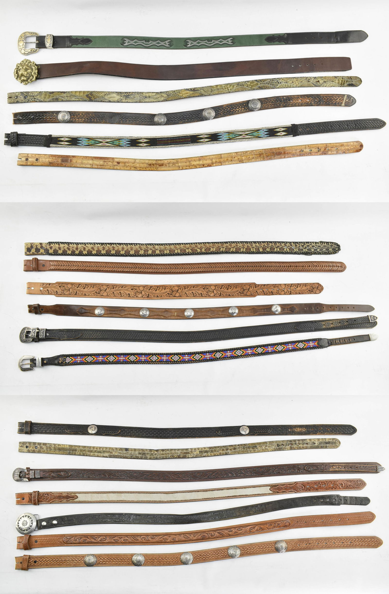 19 Western Cowboy Belts, Exotic Leathers, Size 38 (1 of 20)