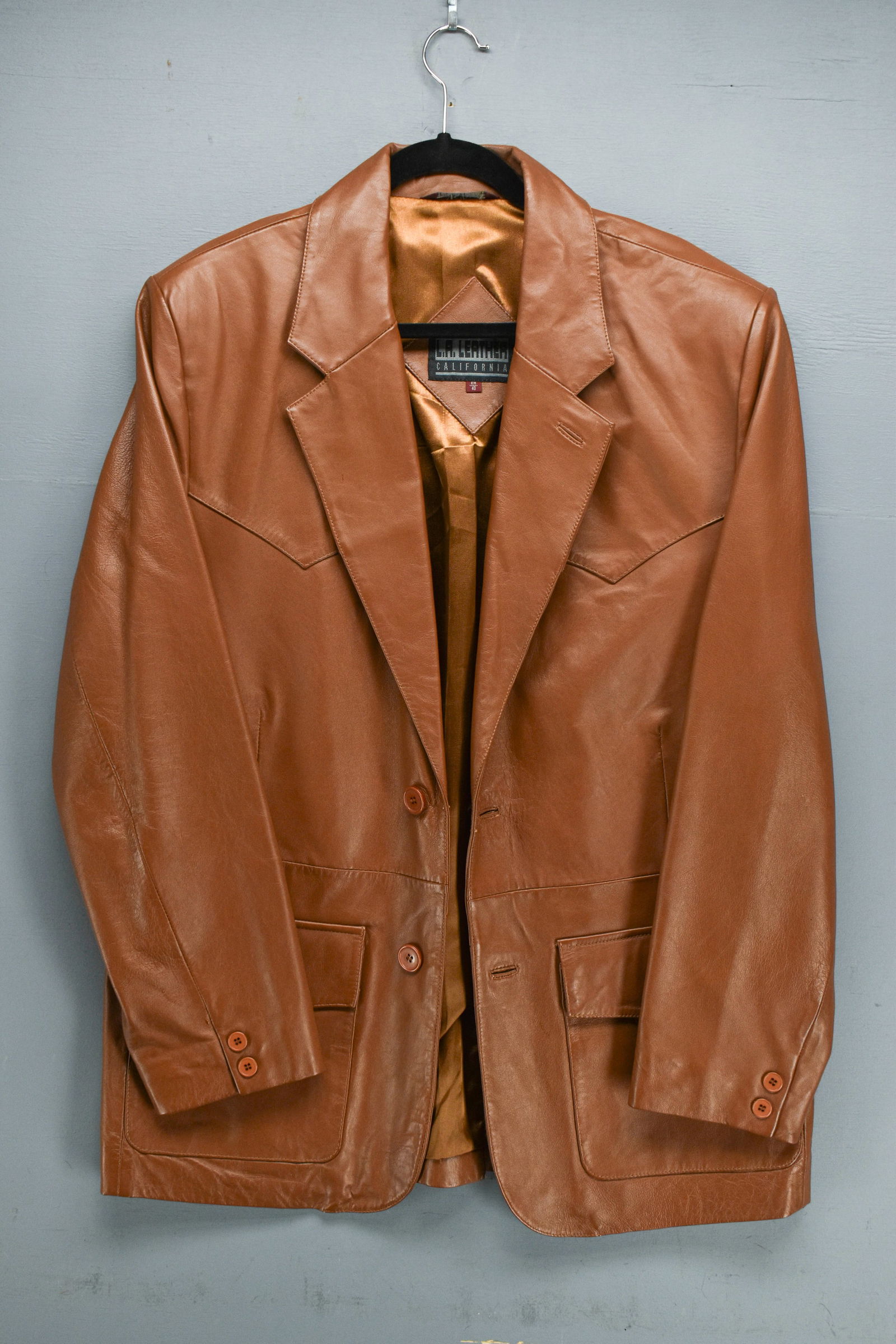 Men's L.A. Leather Western Leather Jacket, Size 40 (1 of 7)