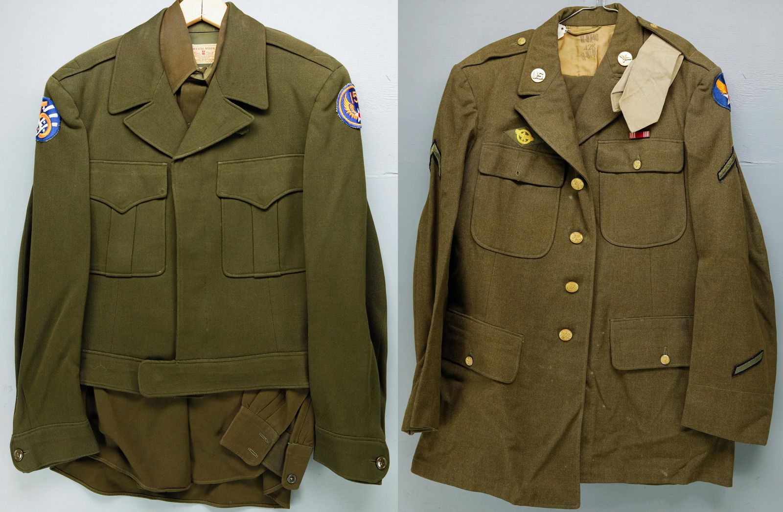 WWII Era U.S. Army Air Corps Green Dress Uniforms (1 of 11)