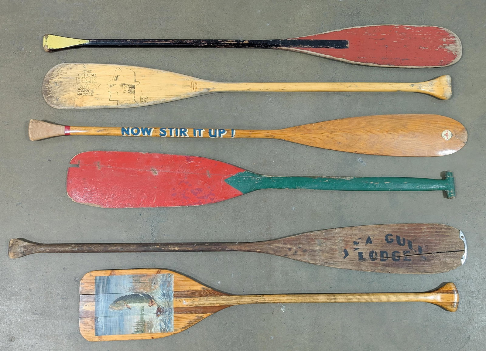 Grp 6 Vintage Decorative Canoe Paddles (1 of 10)