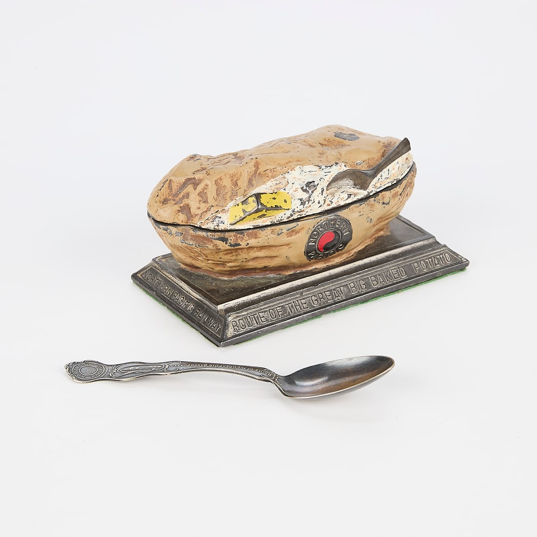 Northern Pacific Railroad Great Baked Potato Ink Well & Spoon (1 of 6)