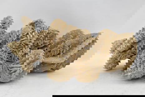 Large Desert Rose Selenite Formation: Large display specimen with unique shape.9.5 x 20 x 9.5