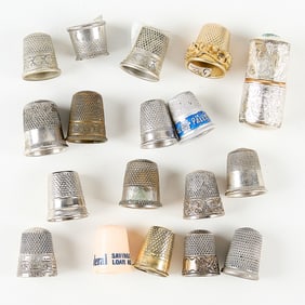Group Assorted Vintage Thimbles