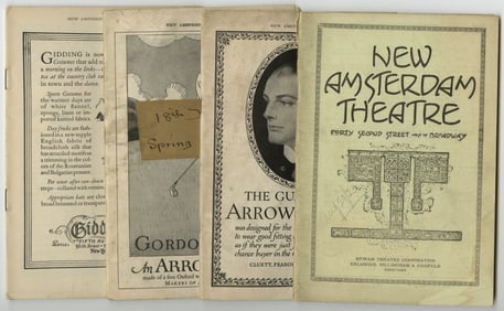 4 Vintage 1920s Ziegfeld Follies New Amsterdam Theatre Programs