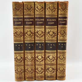 1827 Memoirs of John Evelyn, Five Volumes
