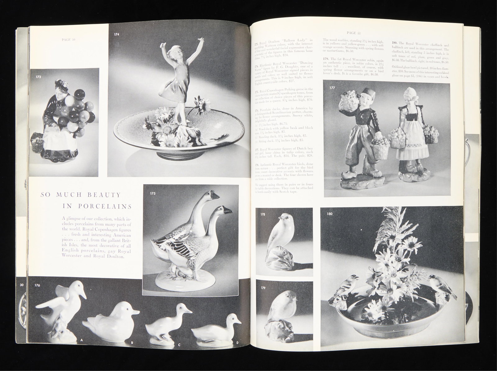 1941 Georg Jensen Catalog: 1941 Georg Jensen Catalog. Showing options for porcelain, glass, and silver.Height: 11 3/4 in x width: 8 3/4 in x depth: 1/4 in.