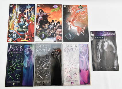 DC Comics Neil Gaiman Comics incl. The Books of Magic, Black Orchid, Death: Includes 7 total issues including Books 1-2, 4 of the Books of Magic (1990-1991), all three books 1-3 of Black Orchid Vol.1 (1988-1989), and issue 3 of Death: the High Cost of Living (1993). Issues no
