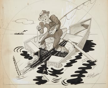 Clifford Osborne Fisherman Comic Drawing