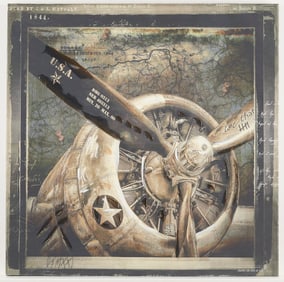 Print on Canvas of US War Plane