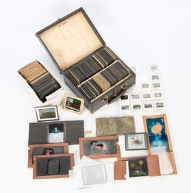 Group Vintage Glass Theater Slides