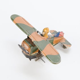 Marx Rollover Tin Toy Plane