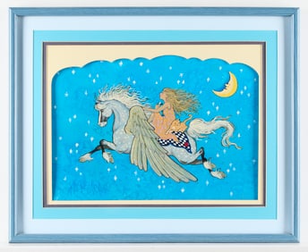 Kristin Schuyler "Night Flying Girl" Painting