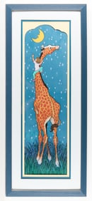 Kristin Schuyler Giraffe Mixed Media Painting