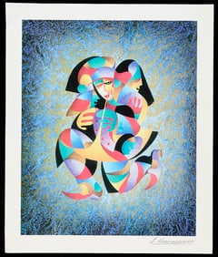 Anatole Krasnyansky "Play That Horn" Seriolithograph