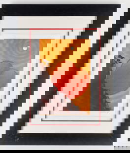 Mackenzie Thorpe "Lost Angels II" Print: Mackenzie Thorpe print titled "Lost Angels II," depicting a small hooded figure pulling a large heart up a rocky mountain as the amber sun beams down. Signed along the lower right margin. Editioned 21