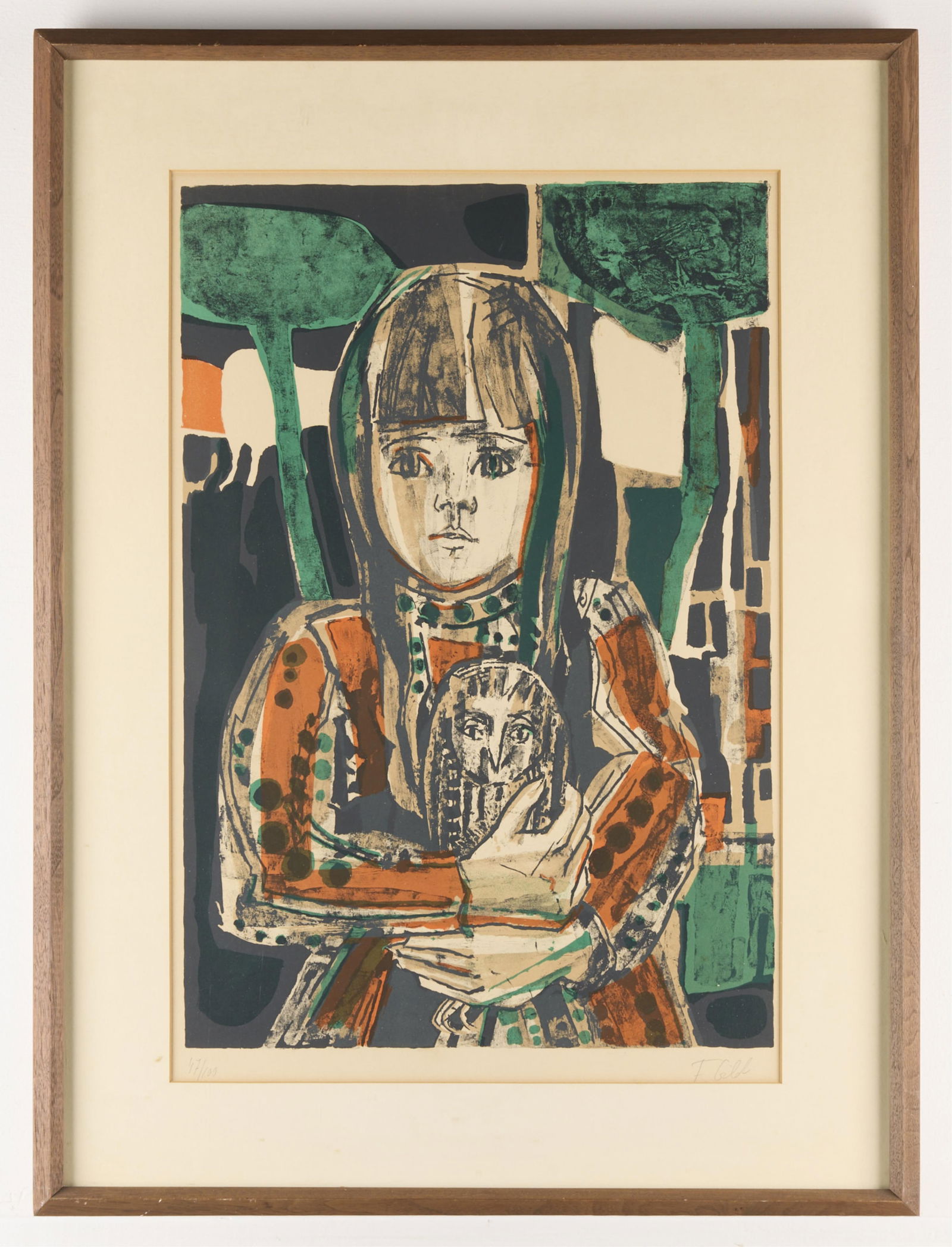 Francoise Gilot "Little Girl with Owl" Lithograph (1 of 5)