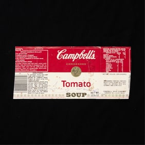 Signed Warhol Campbell's Soup Label