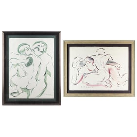 2 Signed Elizabeth M. Becker Watercolor Paintings
