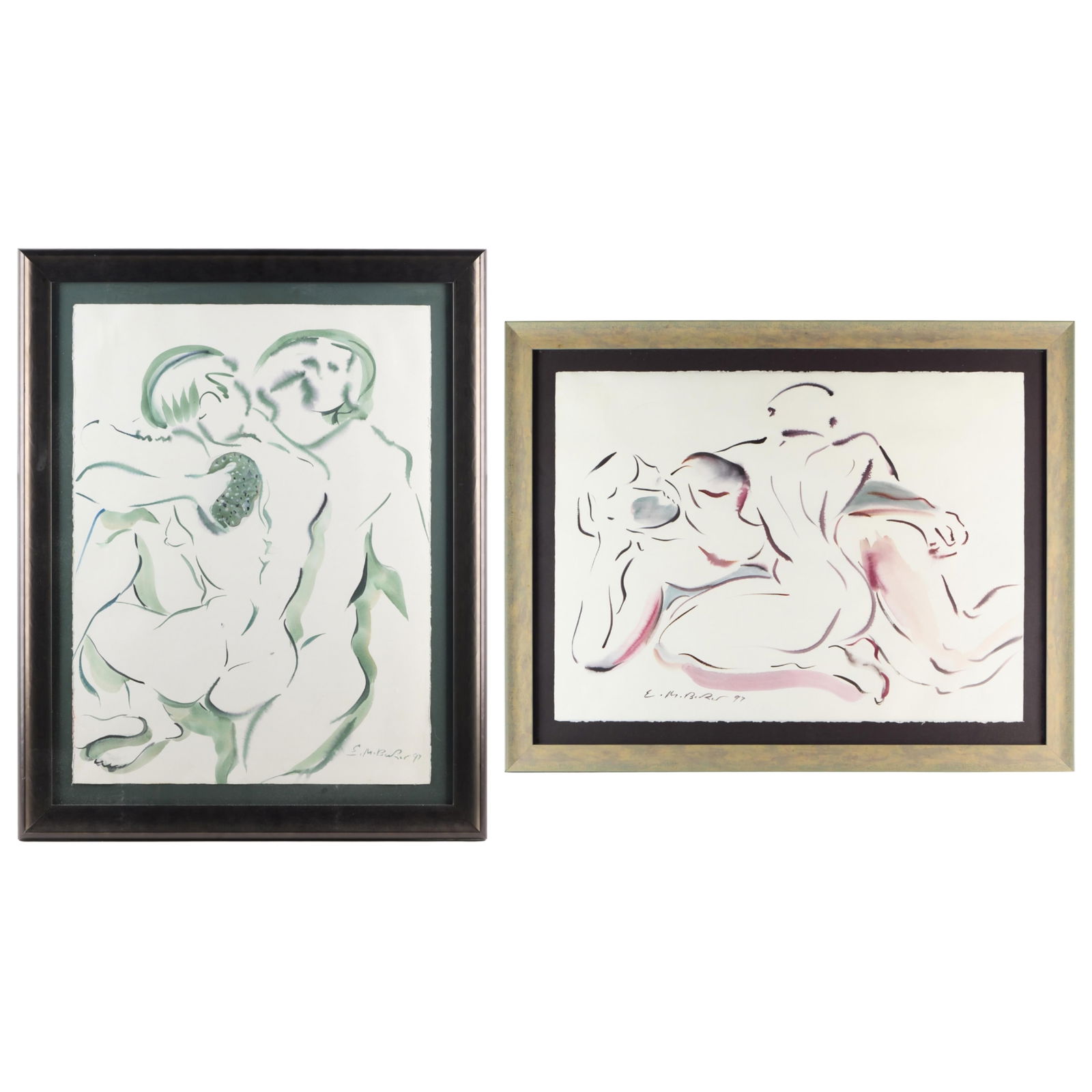 2 Signed Elizabeth M. Becker Watercolor Paintings (1 of 9)