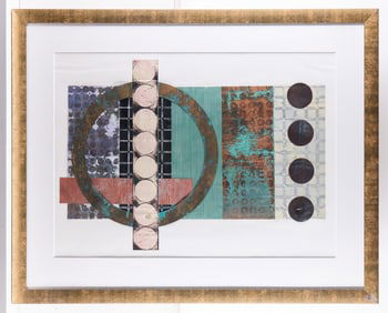 Karen Musmeci Geometric Mixed Media Collage