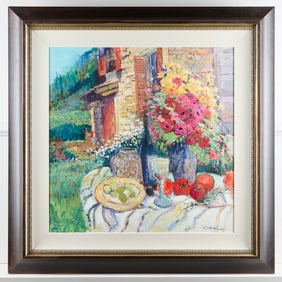 Ellen Diamond "Lunch in a Tuscan Garden" Giclee