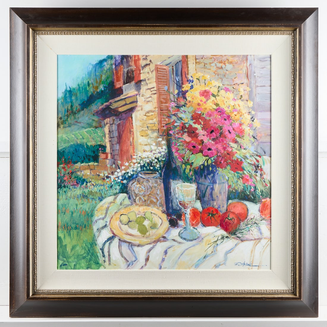 Ellen Diamond "Lunch in a Tuscan Garden" Giclee (1 of 4)